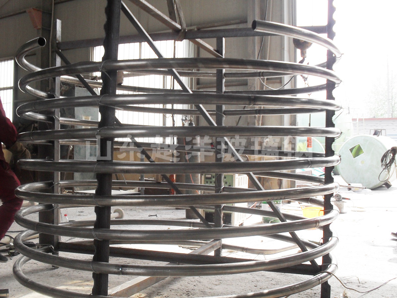 Titanium coil of FRP reac